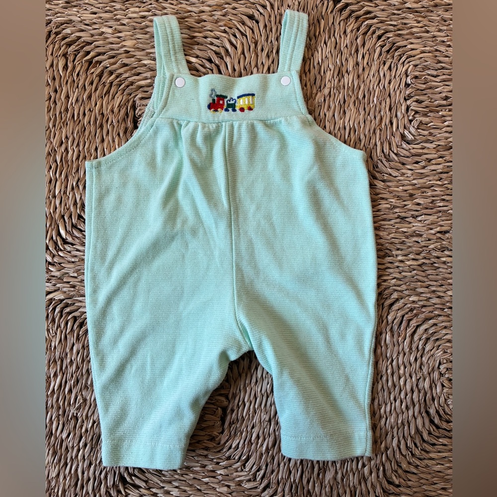 Tuti Fruiti vintage embroidered train overalls